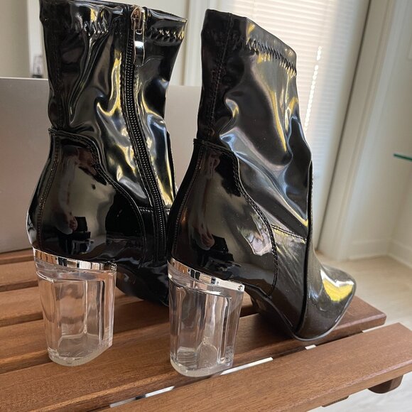 Mia Trendy Bootie Transparent Heel - Picture 1 of 3